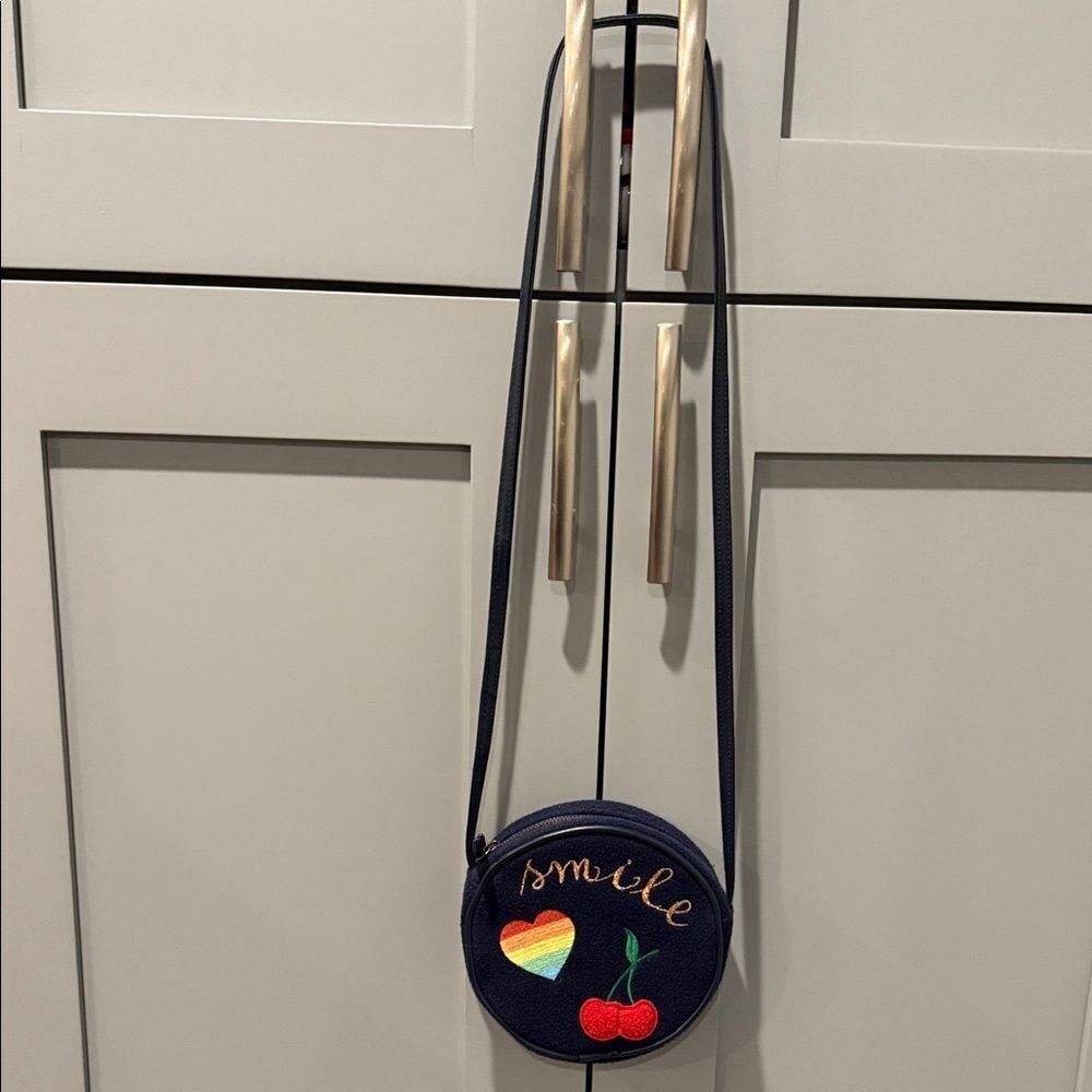 Gymboree Navy Blue Kids Bag with Rainbow and Cherry Design